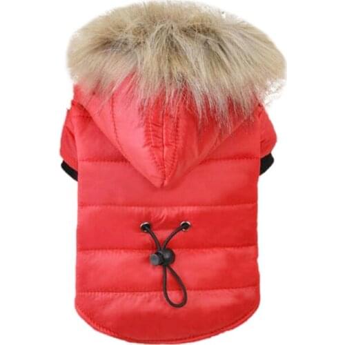 Warm Dog Jacket Fur Collar Pet Dog Clothes for Small Medium Dogs Costume French Bulldog Winter Pet Dogs Clothing Ropa Para Perro