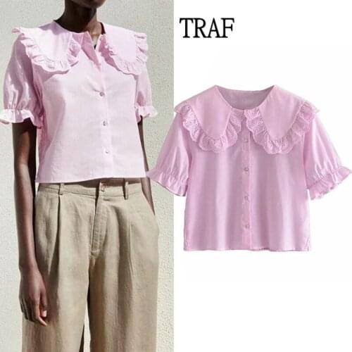 TRAF Women's Shirts With Embroidery