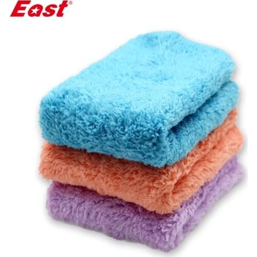 East 3 pcs/lot Cleaning Cloth Microfiber Kitchen Towel Dish Washing Cloth High-efficiency Table Household Cleaning Towel Rag