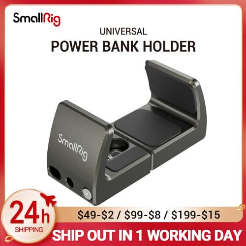 SmallRig Universal Power Bank Holder Adjustable for power banks with width range from 53mm to 81mm for Vlogging Video Shoot 2790
