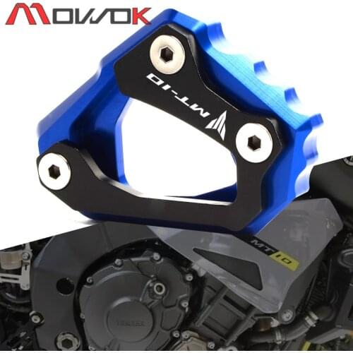 Motorcycle Kickstand Foot Side Stand Extension Pad Support Plate For YAMAHA MT10 MT-10 2016-2020