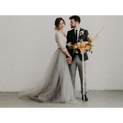 2017 Modern Bride Long Tulle Skirt Lush Solf Tulle Draped Wedding Skirt with Court Train Boutique Bridal Maxi Skirt Custom Made