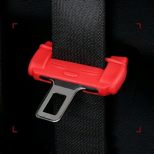 Car Seat Belt Buckle Clip Silicone Anti-Scratch Cover Auto Accessories Universal Safety Belt Buckle Clip Decoration Interior