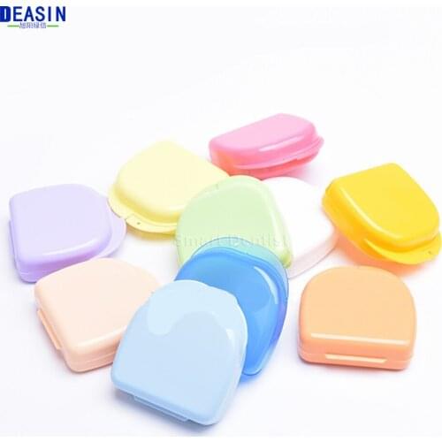 New 10pcs Dental Mouth Guard Box Orthodontic Retainer Box Case Plastic Denture Tray Teeth Whitening Container Denture Box