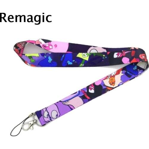 100pcs Cartoon anime Neck Strap Lanyard keychain Mobile Phone Strap ID Badge Holder Rope Key Chain Keyrings cosplay Accessories