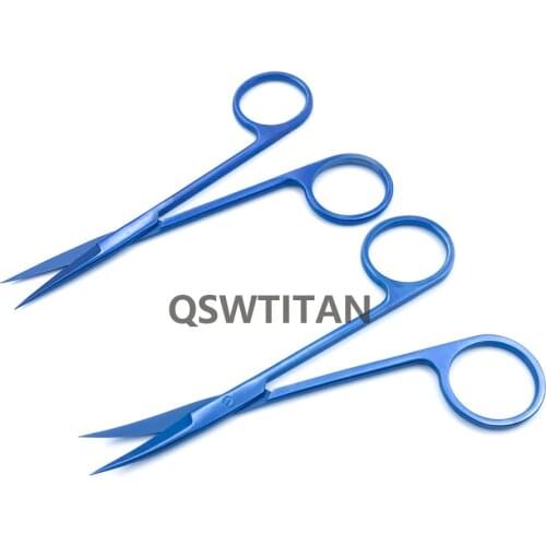 11.5CM Titanium 40mm tips Eye surgery suture scissors cut tissue scissors Eye surgery tools