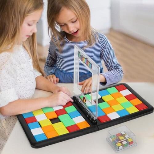 IQ Puzzle Cube 3D Puzzle Race Cube Board Blocks Game Kids Adults Education Toy Parent-Child Double Speed Game Magic Cubes