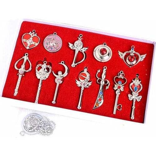 New Sailor Moon Cosplay Necklace Bag accessories Weapon Props Moon Magic Wand Stick Accessories