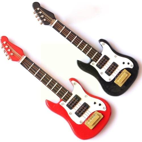 1/12 Scale Guitar Dollhouse Accessories 1PCS Miniature Decor Instrument Kid Part Craft Wood Ornament Furniture For Home S8S6