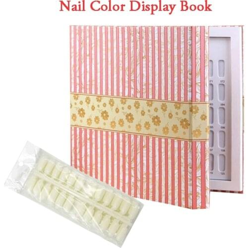 Nail Book 120 Color Tips display books Nail Polish Display Chart Salon Tools with False Tips Showing Shelf Nail Display Book