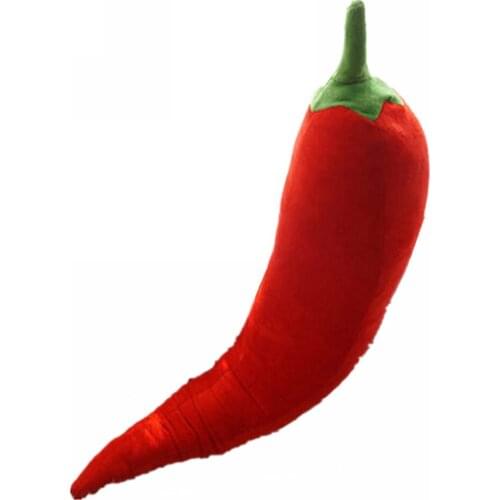 Fancytrader 70cm Big Soft Red Beauty Chili Toy 28'' Giant Stuffed Hot Pepper Doll Pillow Eggplant Plush Toy Novelty Gift 2 Sizes