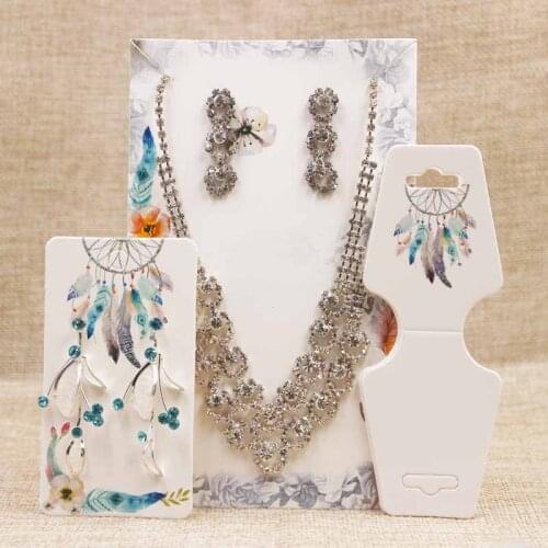 100pcs large mecklace set card paper Earring package Tags Cards Dreamcatcher necklace card marble bracelet/hair clip tag cards