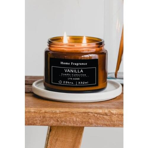 Big size Amber Kavonoz Candle Black Label