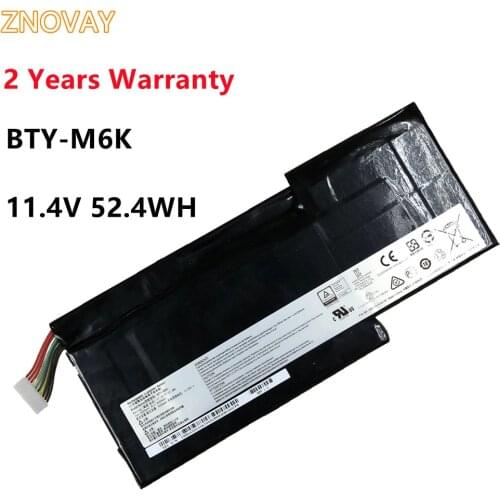 BTY-M6K Laptop Battery for MSI MS-17B4 MS-16K3 GF63 Thin 8RD 8RD-031TH 8RC GF75 Thin 3RD 8RC 9SC GF65 Thin 9SE/SX 11.4V 52.4Wh