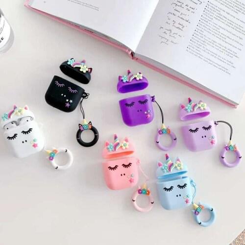 For AirPods Pro 2 1 Case 3D Cartoon Unicorn Case Cover For AirPods Pro Protective Earphone Charging Box Cover For AirPods 2