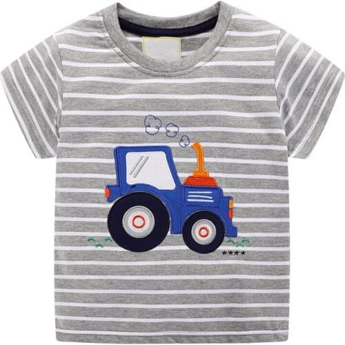 ZWF714 Baby Boys T-shirt Cartoon Soft Children T-shirts Summer Casual Cotton short sleeve Kids Tops Tee High Quality Clothes