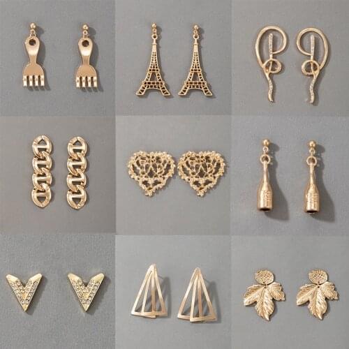 HuaTang Women's Gold Earrings