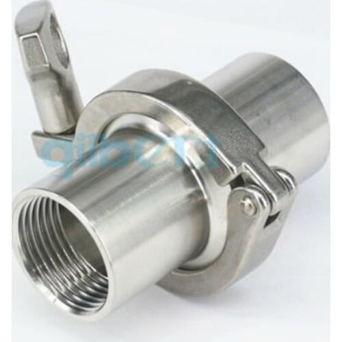 Set Fitting +Clamp+Gasket 1/4"- 2" BSPT Female Ferrule O/D 50.5/64/77.5mm Tri Clamp 304 Stainless Steel Sanitary Fitting