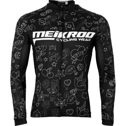 Mens Cycling Long Sleeve Jersey Top T-Shirt MTB Bicycle Clothing Sport Cloth