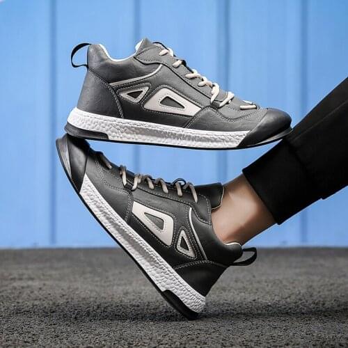 Mens casual shoes fashion mens sports shoes mens leather loafers breathable sports running shoes