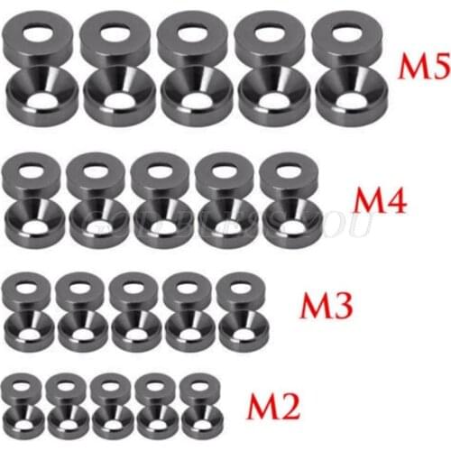 New Aluminum Alloy M3 M4 M5 Anodized Countersunk Head Bolt Washers Gasket Drop Shipping