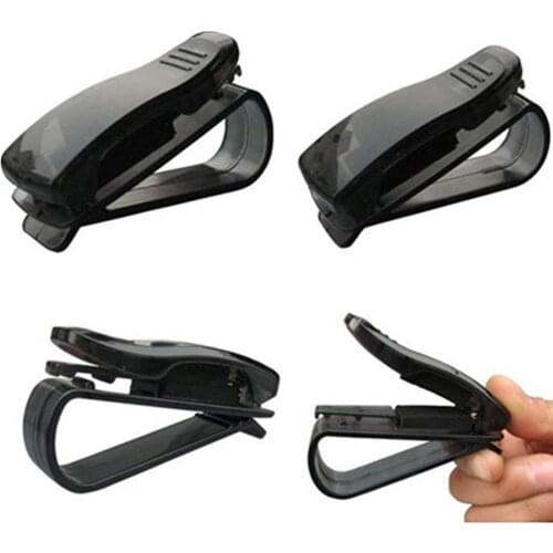 New Auto Glasses Ticket Clip Fashion Black Auto Car Vehicle Visor Glasses Sunglasses Ticket Card Holder Clip Case