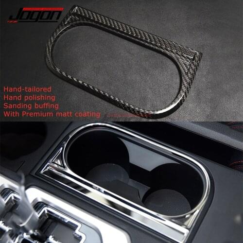 Real Carbon Fiber For Toyota Tundra 2014-2020 2021 Car Centre Console Gear Water Cup Holder Panel Cover Trim Accessories