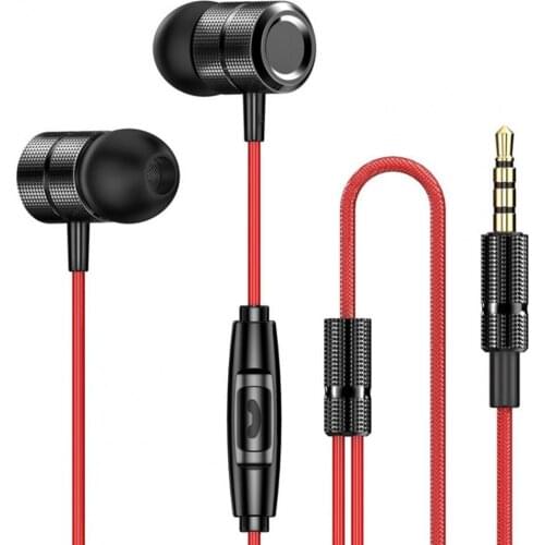 Megas Bass Wired Earphone High Fidelity Noise Reduction Wired Headset Universal 3.5mm HiFi In-ear Earbud for Recording Songs