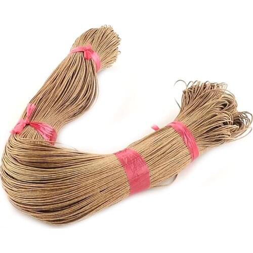Pandahall 350m/bundle 1mm thick Light Khaki Black Cotton Wax Cord Thread Rope for DIY Jewelry Bracelet Necklace Making