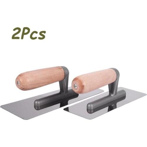 2Pcs Stainless Steel Trowel Tool Batch Wall Shovel Tool Putty Tool Cement Finishing Tools
