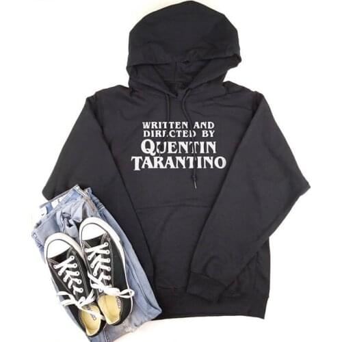 Tarantino Film Fan Quentin Tarantino hoodie written and directed tumblr trending Unisex black hoodie casual tops women pullover