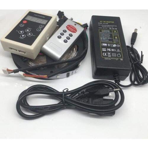 5m RGB dream magic led strip DC12V 6803 IC IP20 no-waterproof LED Strip 5050 SMD 150LED flexible light+133 Program RF controller