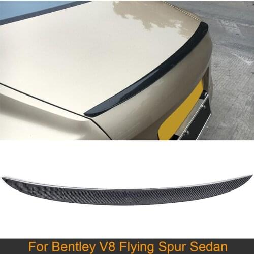 Car Rear Trunk Boot Lip Wing Spoiler for Bentley V8 Flying Spur Sedan 4 Door 2013-2016 Rear Trunk Spoiler Wing Carbon Fiber FRP