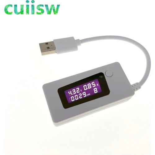 LCD Micro USB Charger Battery Capacity Voltage Current Tester Meter Detector +Load Resistor 2A/1A with Switch