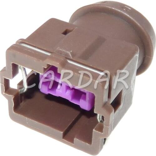 1 Set 2 Pin 3.5 Series Auto Wiring Socket Cable Wire Unsealed Plastic Brown Connetcor with Terminal