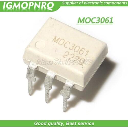 10pcs/lot MOC3061 DIP-6 Optoisolator - Triac new original