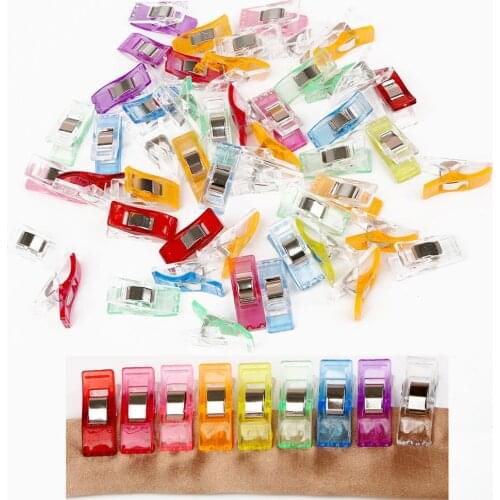 10pcs Job Foot Case Multicolor Plastic Clips Fabric Clamps Patchwork Hemming Sewing Tools Sewing Accessories
