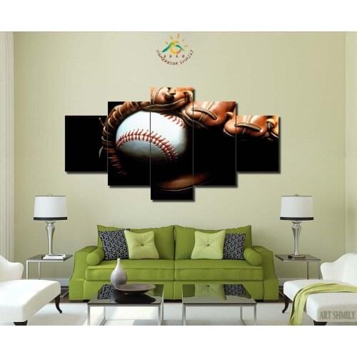3-4-5 Pieces Ball n' Glove Modern Wall Art Pictures HD Printed Canvas Painting Modular Pictures HD Paints Home Decoration