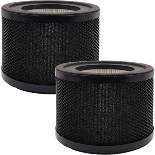 AD-2Pack Replacement 3-In-1 HEPA Air Filters Compatible for TaoTronics TT-AP001 / VAVA VA-EE014 Air Purifiers,Black
