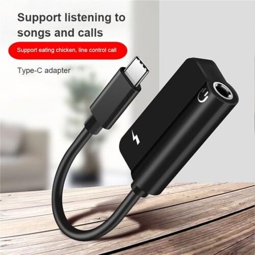 Audio Cable 2 In 1 Type C 3.5 Jack Earphone Cable USB C To 3.5mm Headphones Adapter For Huawei P10 P20 P30 Pro Mate