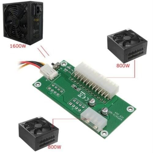 Free EMS 24pin computer multi-power synchronous reboot card for Bitcoin Mining