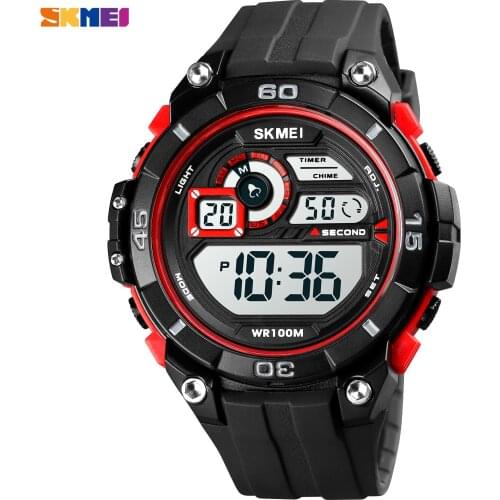 Men digital watch casual 100m waterproof outdoor sport watches skmei brand vintage men led electronic wristwatch clock male 1756