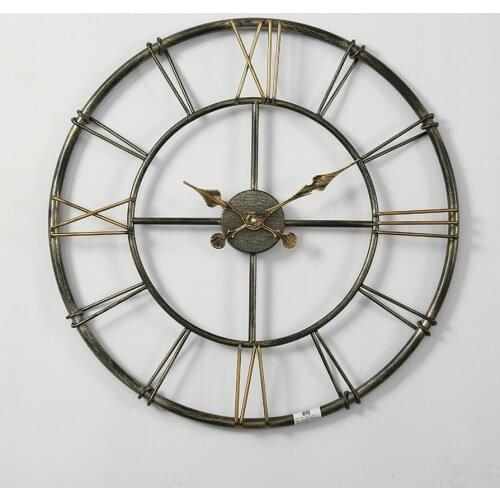 Retro Creative Wall Clock Simple Modern Silent Metal Clock Mechanism Nordic Design Bedroom Reloj De Pared Home Decor BW50WC