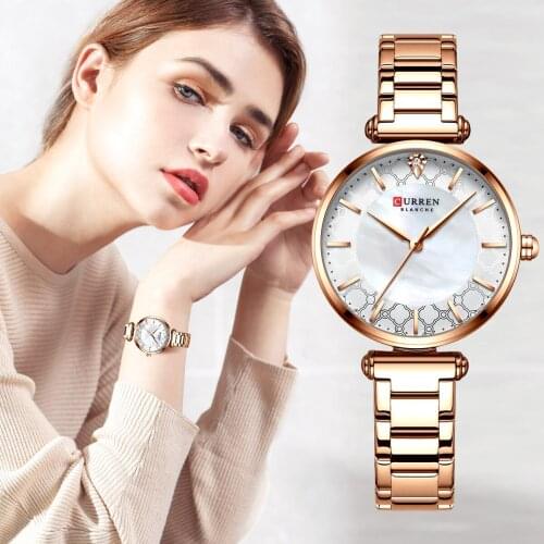CURREN Luxury Watch for Women Fashion Rose gold Women Wrist watches Steel Strap Waterproof Clock Lady Watch Relogio Feminino