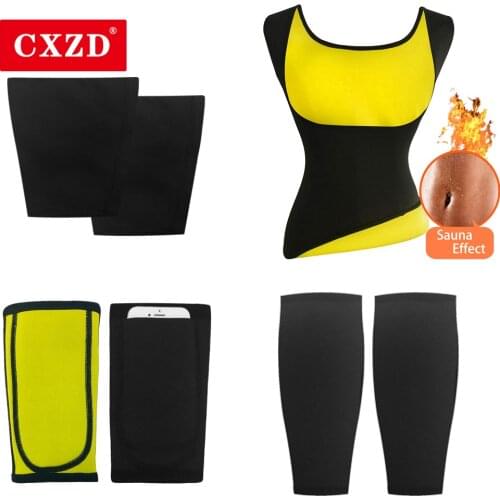 CXZD Women Shapers Neoprene Sauna Vest Leg Trainer Sleeves Modeling Slimming Trimmer Arms Girdle Shapewear slimming