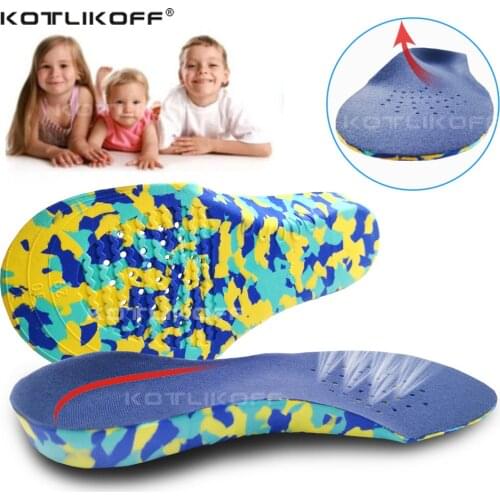 KOTLIKOFF Children Arch Support Orthopedic Insoles for Kid Flat Foot Sport Running Sneaker Correction Shoes Cushion Inserts Pads