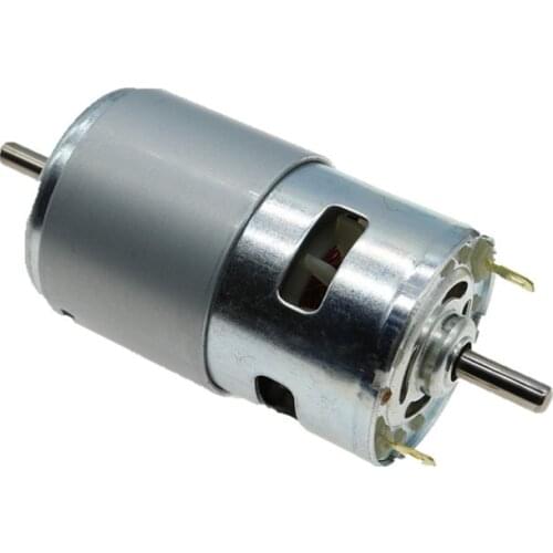 775 DC MOTOR DC 12V-30V 100W power Double-shaft Large torque Ball bearing motor! bench saw/Table saw drill grinder DIY motor