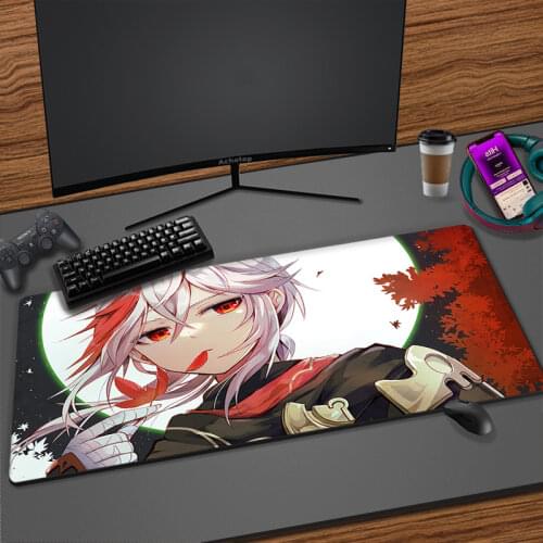 Genshin Impact Anime Computer Mouse Pad Gamer Mouse Pads Large Gaming Mousepad XXL Desk Mause Pad Keyboard Mouse Carpet for CSGO