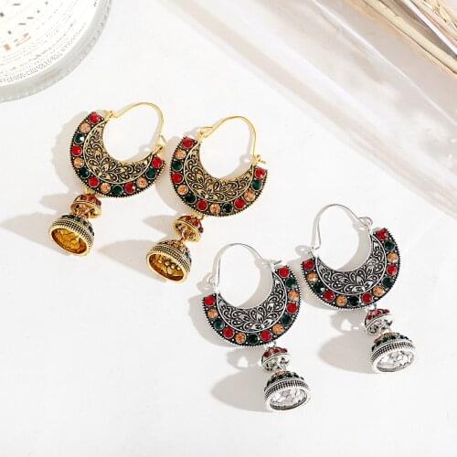 Statement Earrings For Women Accessories Bollywood Pendant Drop Earring Trendy Ear Rings For Girl Indian Jewelry Boho