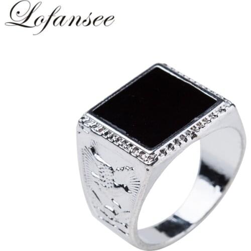 Fashion Vintage Punk Style Eagle Black Women And Men Rings
